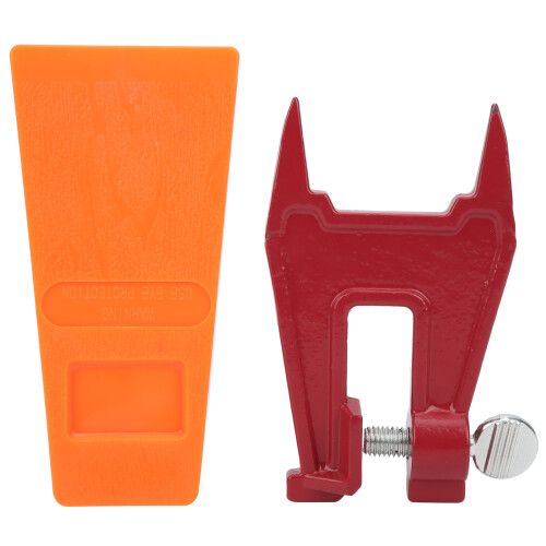 5.5in Orange Felling Wedge Logging Tree Cutting Wedge with Guide Plate Bracket Accessories 1
