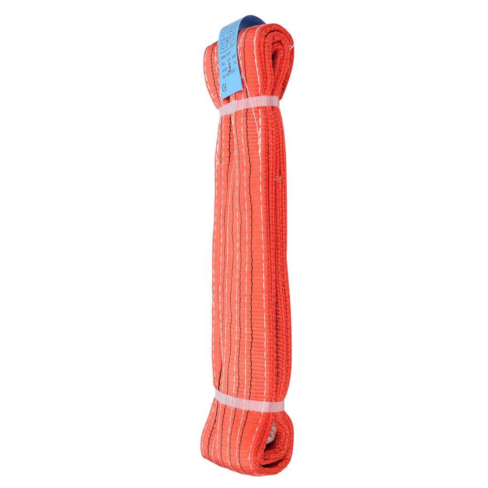 5T 3Meters Lifting Sling Double Eye Sling Buckle Polyester Flat Hoisting Strap For Industrial 5021323164878