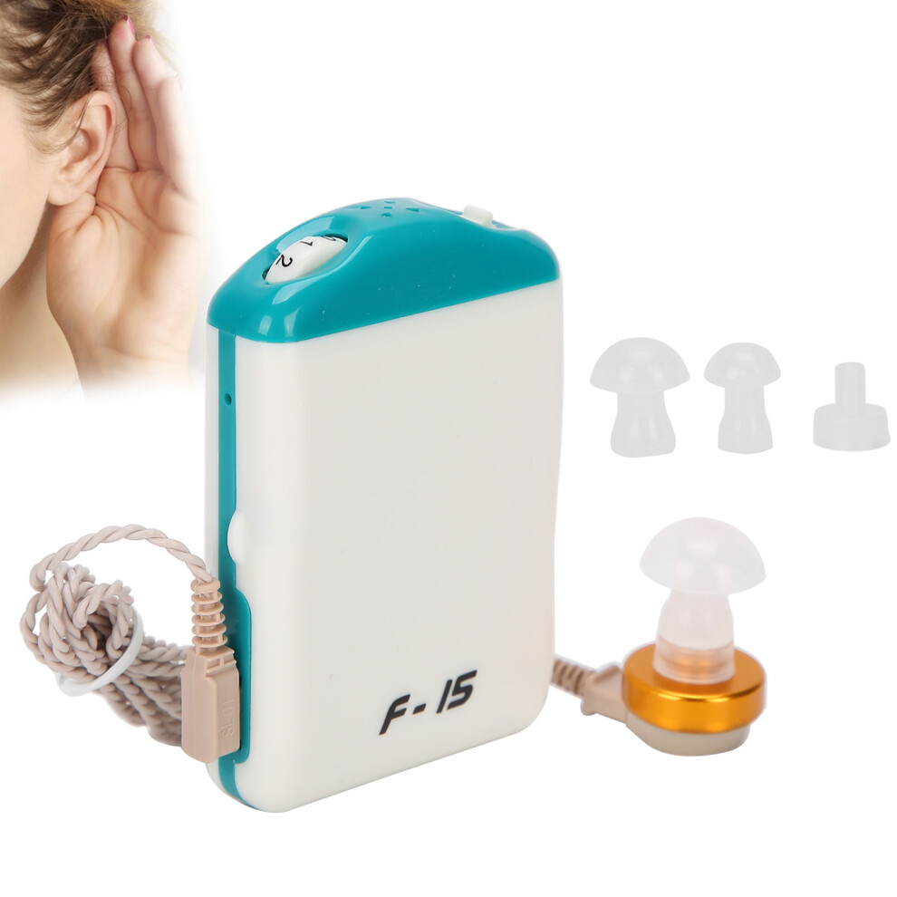 Hearing Aid Earphone Wired Sound Amplifier Voice Enhancer Box Noise Reduction 130 5dB