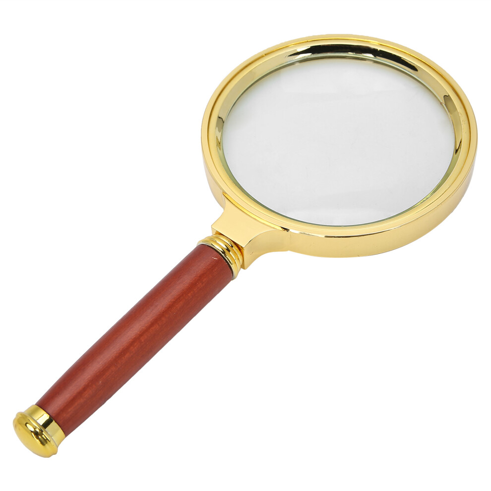 80mm 6x Magnifier Handheld Antique Magnifying Glass Reading Jewelry for Elderly