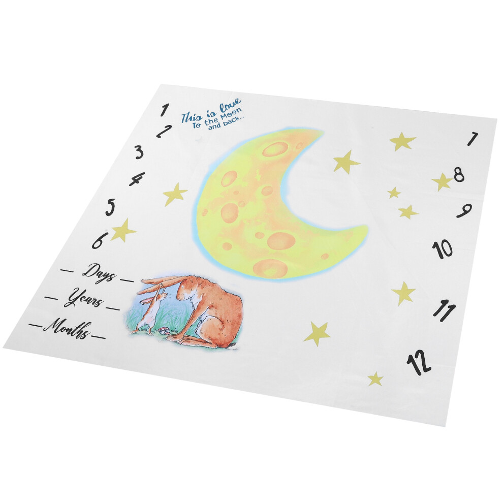 Cartoon Moon Animal Pattern Infant Monthly Cloth Baby Milestone Cloth Photography Props 4321323166089