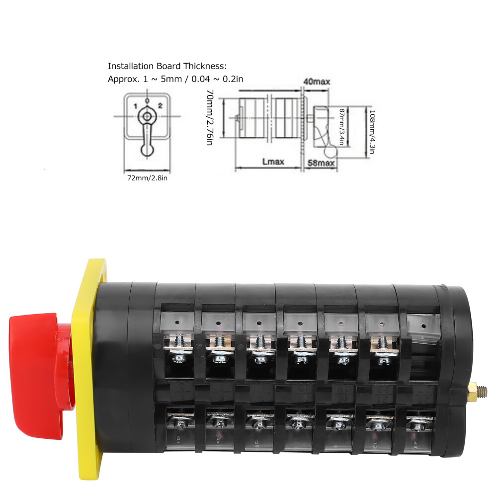 Universal Rotary Switch 12-Position Electric Cam Switches110-380V 16A Lw5d-16Tm707/7 7901323169838