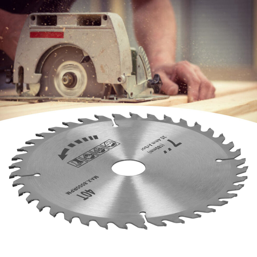 7X40t 180Mm Saw Blade Cemented Carbide Circular Cutting Disc Woodworking Accessory 8431323170088