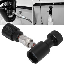 CO2 Cylinder Refill Adapter Soda Connector with W21.8‑14 Fit for Soda Club Black