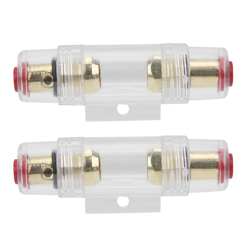 2Pcs Car Audio Agu Fuse Holder W/60A 80A Fuses Fuseholder For 4 6 8 Gauge Wire 12Â24V 3361323171585