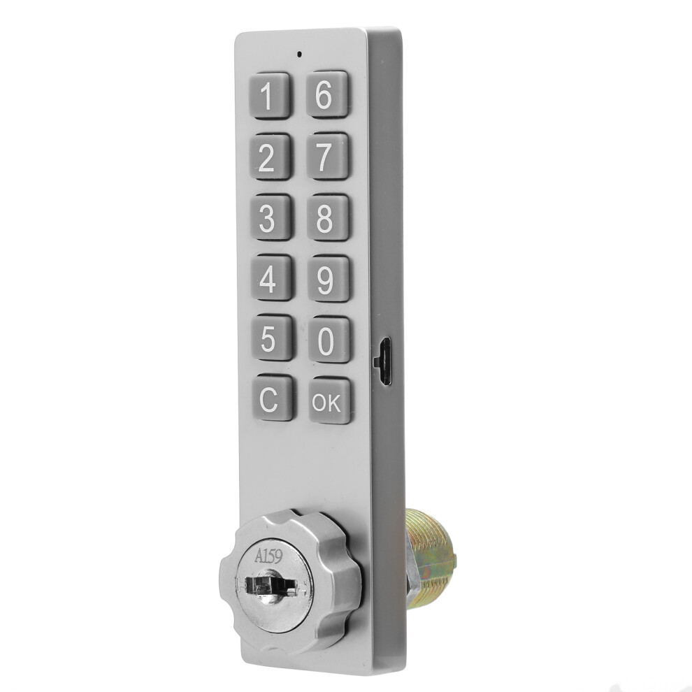 Keypad Cabinet Lock Password Key Unlocking Zinc Alloy Security With Mounting Accessory 9391323173245