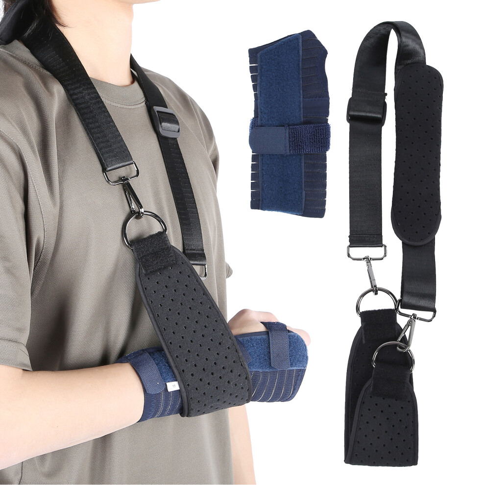Wrist Brace Sprain Fracture Fixation Support Wrist Hand Sprains Sling Protector Brace(XL ( 25cm 9.8inï¼ Right Hand)