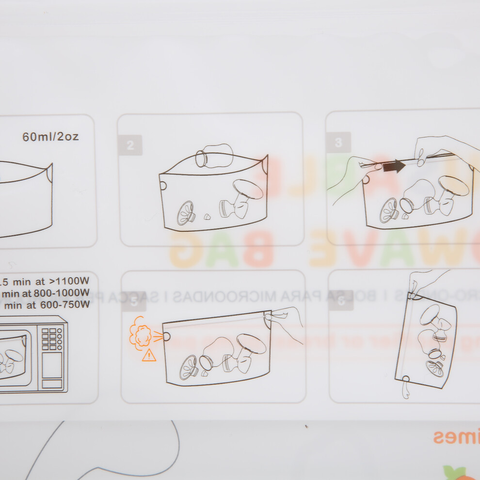 16pcs Bimirth Baby Bottle Cleaning Bag Breast Pump Teether Microwave Oven Cleaning PouchWhite