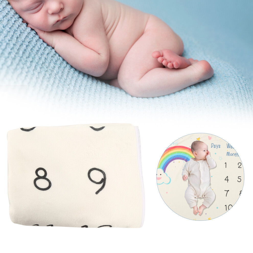 Baby Monthly Blanket Newborn Infant Cartoon Cute Soft Blanket Photography Props AccessoryBlanket