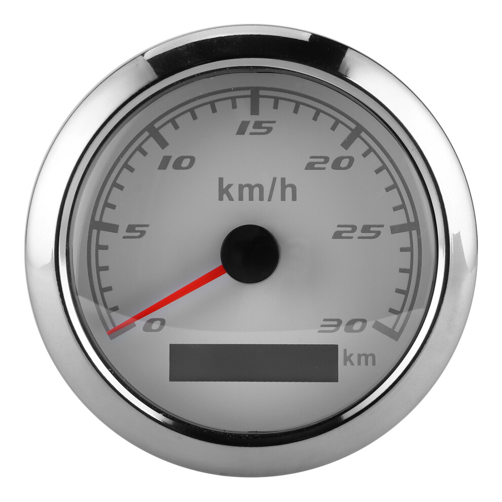 Gps Speedometer 30Km/H Odometer 85Mm Ip67 Waterproof For Boat Car Yacht Motorcyclewhite Dial 6911323179271