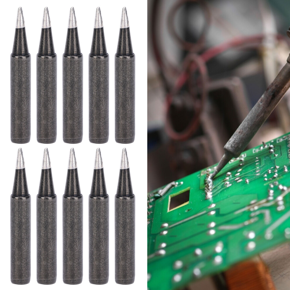 10Pcs Soldering Iron Tips Replacement Inner Heating Type Black Welding Parts 900M-T-1.2D 6941323180144