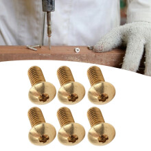 50Pcs Hex Socket Screws Half Round Head Pure Copper Hardware Accessories FastenersM4 x 10 mm