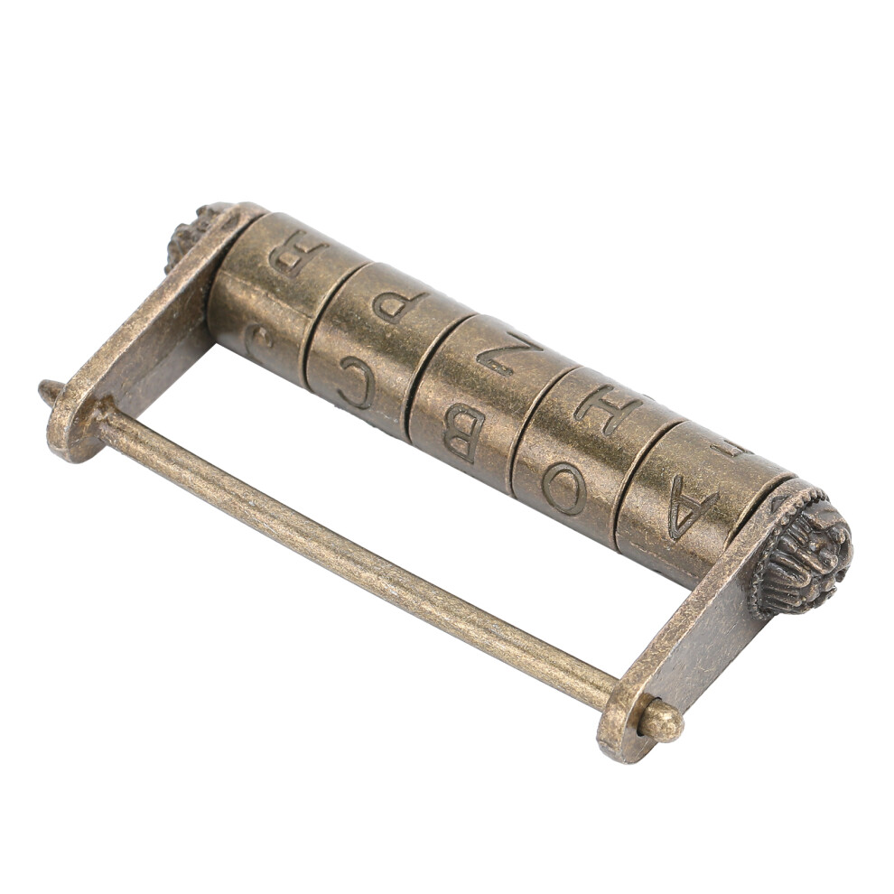 Antique Coded Lock Vintage Chinese Style Door Password Lock Padlock For Cabinet Cupboard 5051323183395