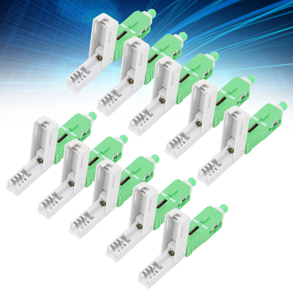 10Pcs Fiber Optic Quick Connector Embedded Sc/For Apc Fast Cold Connecting Joint Adapter 7601323183147