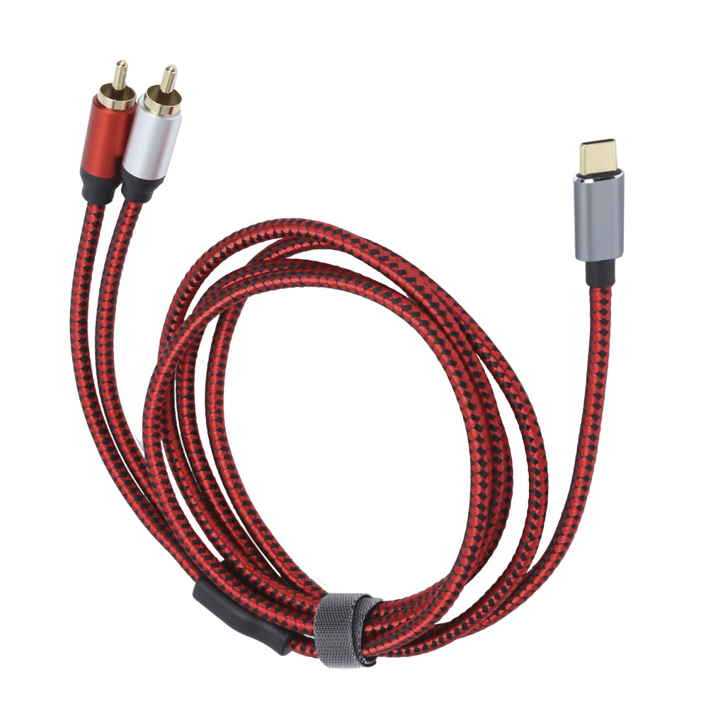 Plating Typec Male To 2Rca Male Audio Cable For Moible Phone Tablet Laptop(1.5M ) Gold 9431323183124