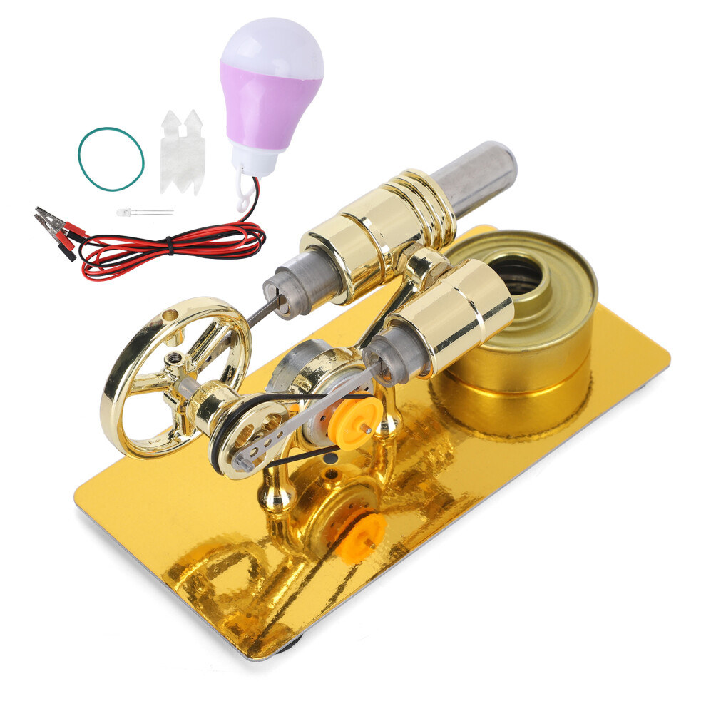 Stirling Engine Model Generator Motor Bulb External Combustion Physics Education Science Toy