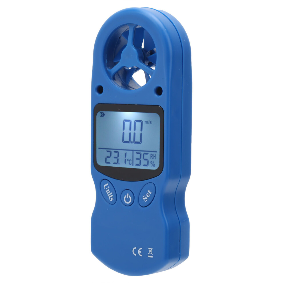 Mini Handheld Digital Anemometer Wind Speed Meter 0~30M/S Temperature Gauge Tester 7891323186853