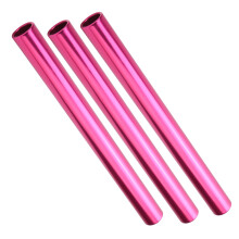 3 Stück Pinkes Aluminiumlegierungs-Relais-Stab 29 cm Leichtathletik Sports