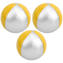 3Pcs Variety Show Juggling Toss Ball Indoor Leisure Sports Fun Puzzle Educational Toyyellow/silver