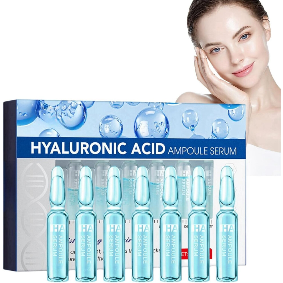 Gogerstar 7Pcs Hyaluronic Acid Microneedling Serum,Hyaluronic Acid Concentrated Ampoules,Hyaluronic Acid Serum For Face Micr-Oneedling Serum