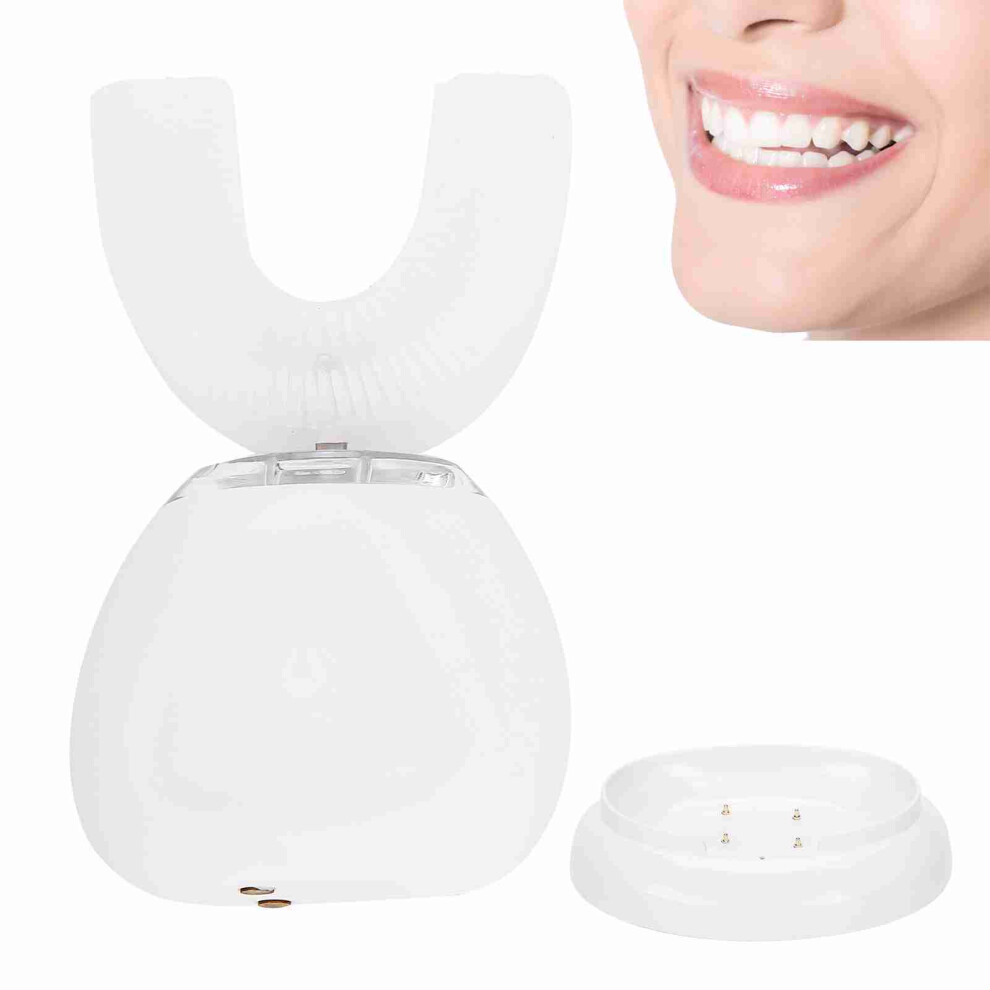 White Smart U Shape Toothbrush Brightening Ultrasonic Electric Toothbrush For Child Adult( )