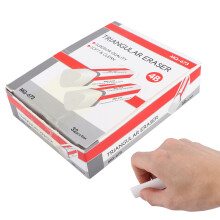 32 Stück Dreieckige Radierstift-Set 4B Cartoon Office Skizze Weiß