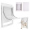 Plastic PVC Pet Door Magnet Automatic Closing Door Bothway Security Accessory for Cat DogWhite M 16