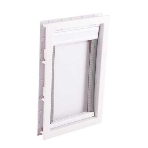 Plastic PVC Pet Door Magnet Automatic Closing Door Bothway Security Accessory for Cat DogWhite M