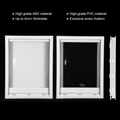 Plastic PVC Pet Door Magnet Automatic Closing Door Bothway Security Accessory for Cat DogWhite M 2