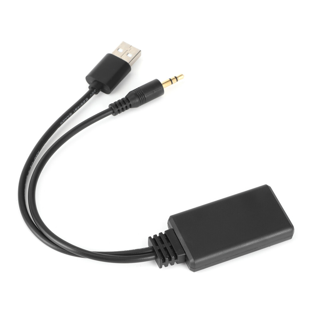 Bluetooth 5.0 Receiver Adapter Cable Usb+3.5Mm Port Stereo Audio For Car Aux Speaker Universal 5061323192648