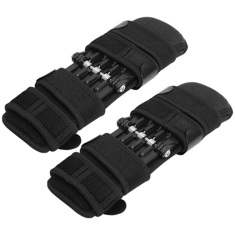 Knee Protection Booster Joint Support Pads Recovery Brace Spring Force Knee EnhancerBlack 1 Pair
