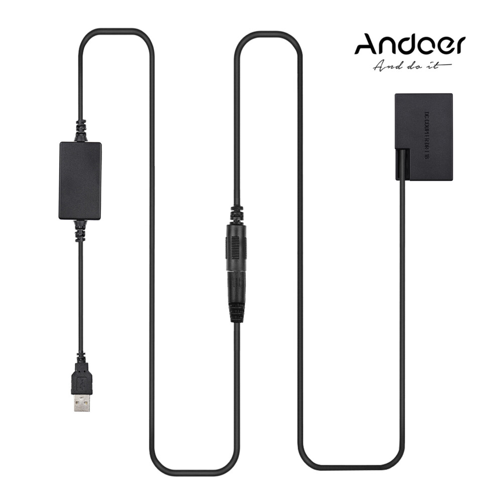 Andoer Dr-E18 Usb Power Kit Dc Coupler Dummy Battery Replace Of Lp-E18 Battery With Usb Dc Converter Power Cable Single Usb Input Compatibl 5001323201629