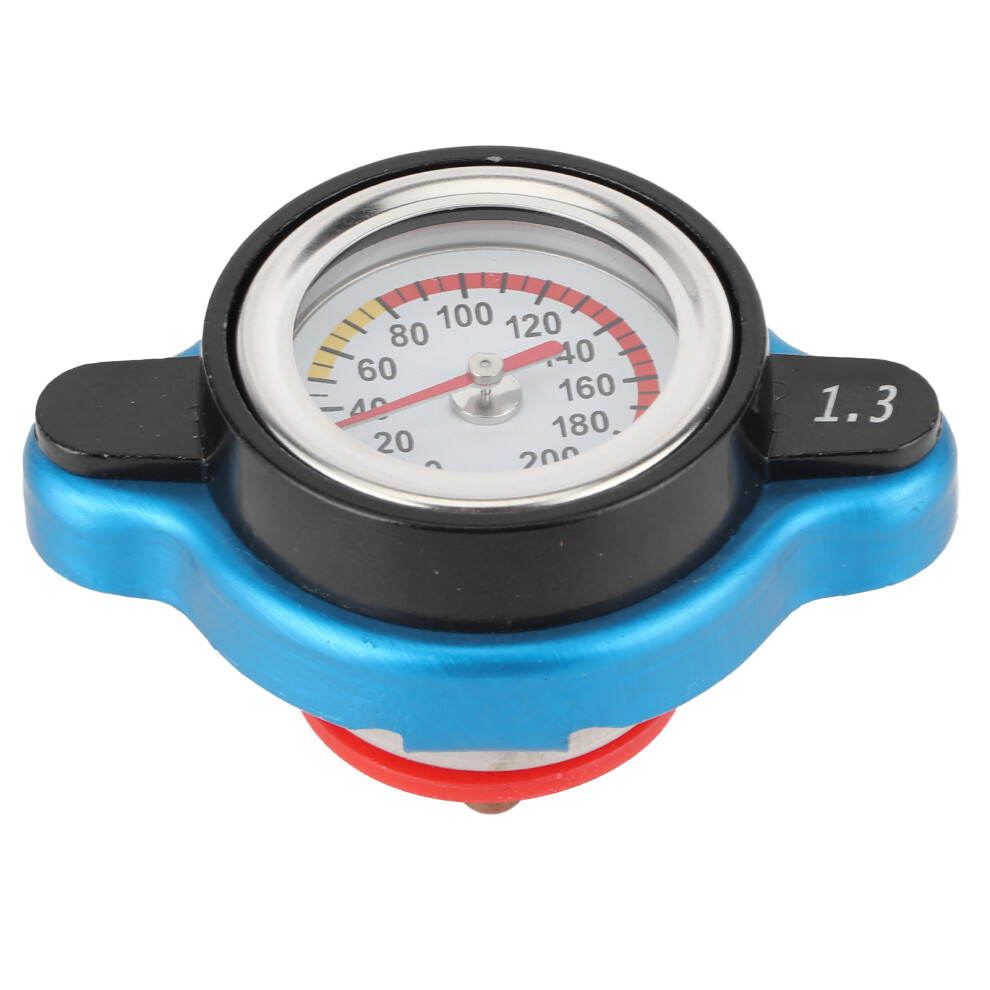 Universal Thermostatic Radiator Cap Water Tank Cover Leakproof W/Temperature Gaugebig Head 1.3Bar 9411323201424