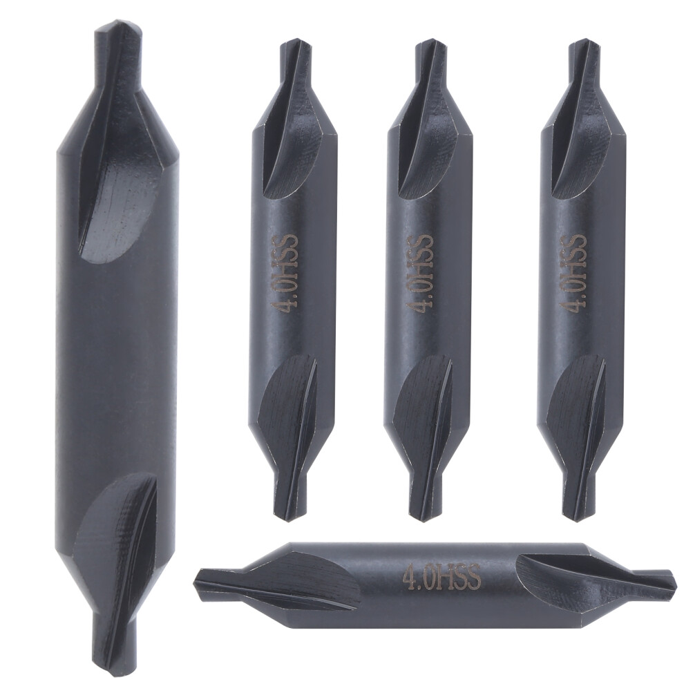 5Pcs Center Drill Bit Hss Atype For Die Stainless Steel Allground Spiral Positioning 4Mm 5051323202805