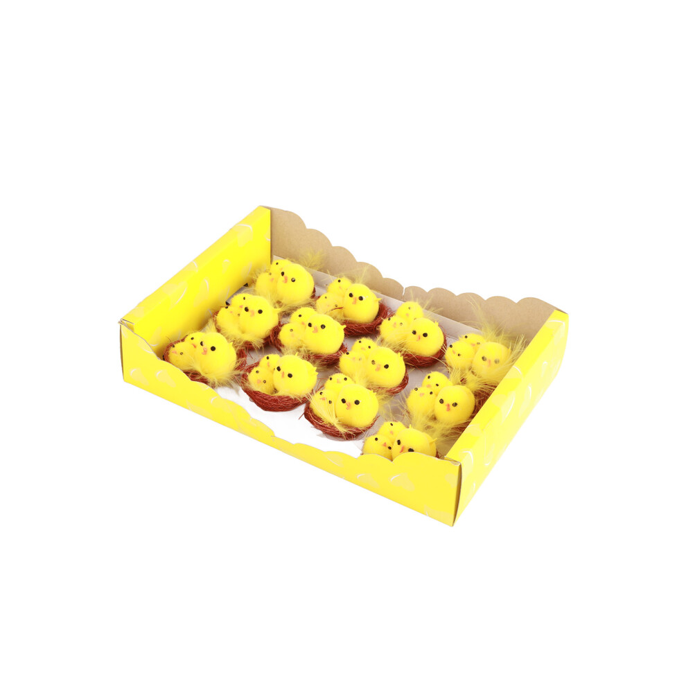 12 Pcs Mini Easter Chicks Yellow Easter Decoration Toy Spring Home Garden Decor Party Favors and Gifts for Kids-image-OPC-PHW5KDT-NEW
