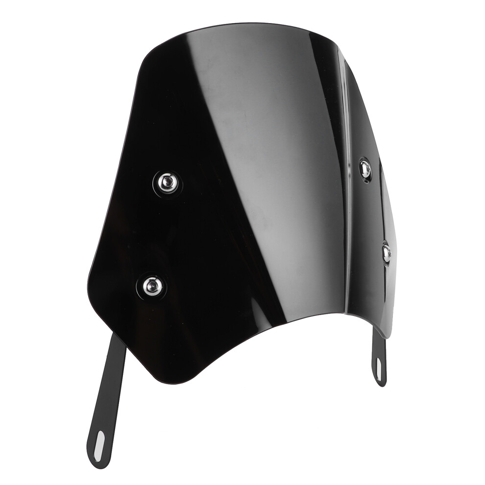 Universal Motorcycle Windshield Wind Deflector Screen W/Mounting Bracket For 5Â7Inblack 8701323205524