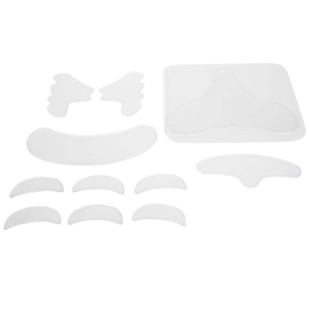 11pcs Silicone Face Anti Wrinkle Patch Reusable Cheek Chest Forehead AntiFine Lines Stickers