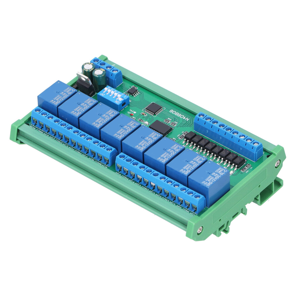 Rail Box Relay 8 Input 8 Output Module Din35 Plc Expansion Board With Shell Rs485 12V 3781323205149