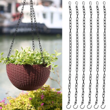 6Pcs Garden Planter Hanging Chain Flower Pot Basket Replacement Iron Sling Chain with Hook