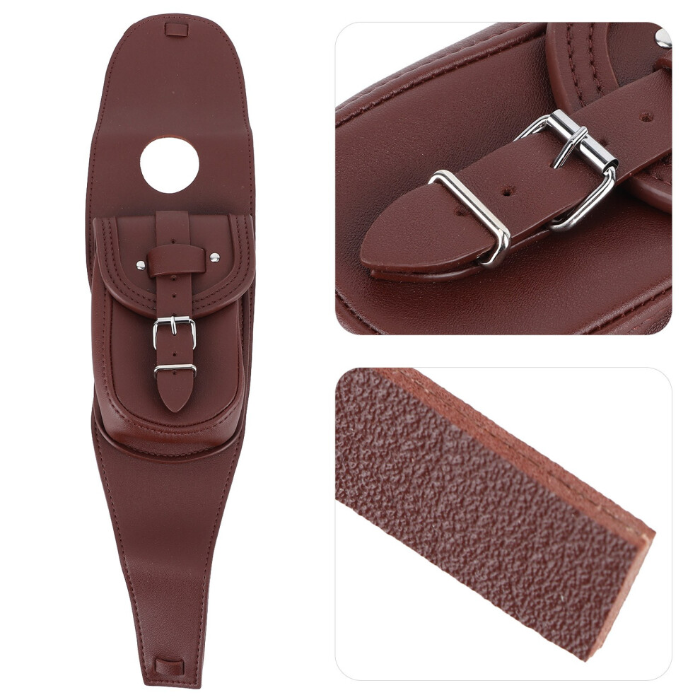 Motorcycle Pu Leather Gas Fuel Tank Cover Panel Pad Bib With Pouch Motorbike Accessorybrown 4941323206235