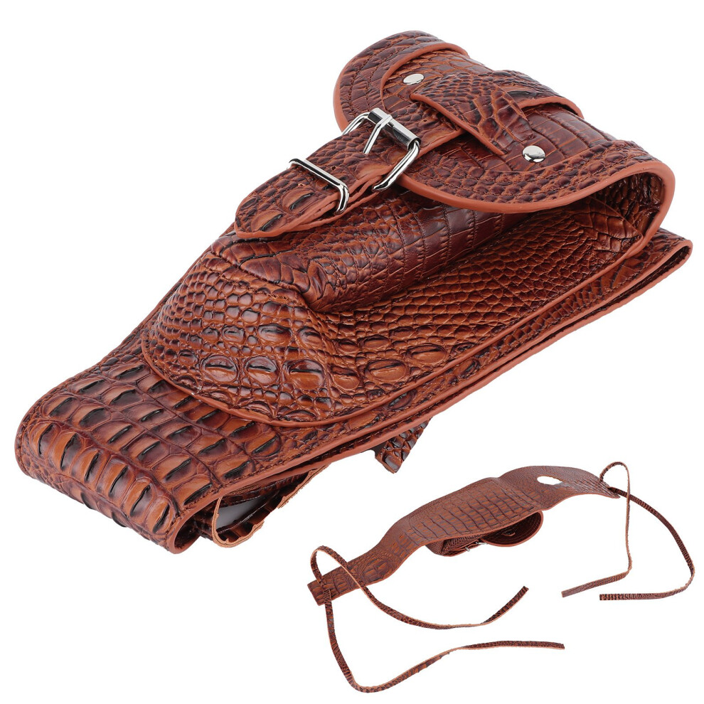 Motorcycle Pu Leather Gas Fuel Tank Cover Panel Pad Bib With Pouch Motorbike Accessorybrown With Textured Style 7891323206193