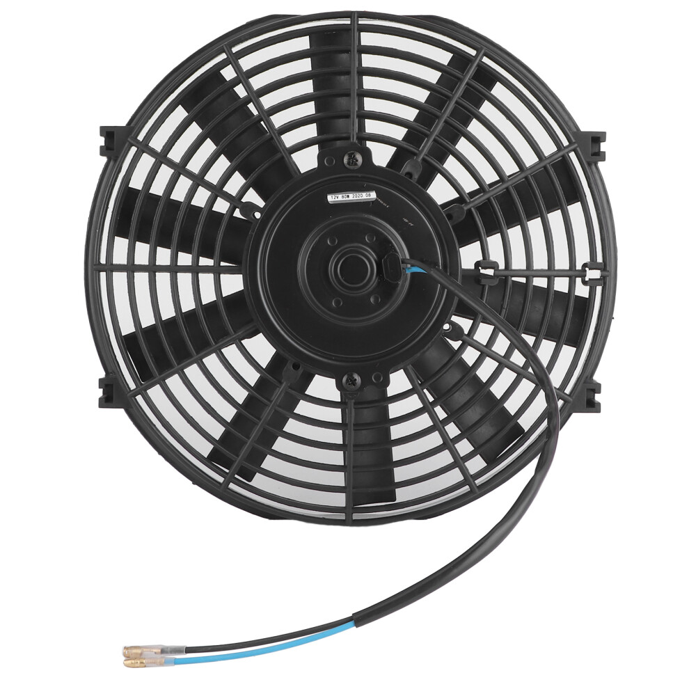 10In 12V 80W Slim Electronic Cooling Fan 2100Rpm Air Flow Rate 10 Straight Blades Universal 4251323207638