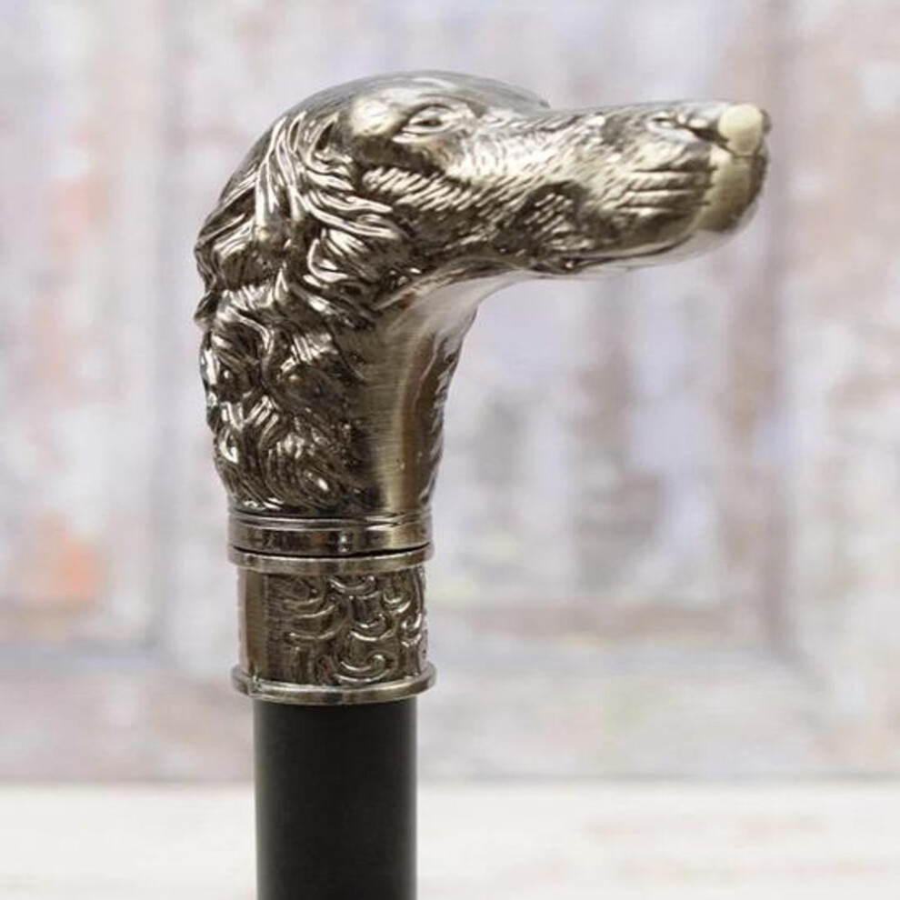 93.98 Cm Silver Walking Stick Head Greyhound Gift For Grandfather Father Aluminium Cane Dog Handle