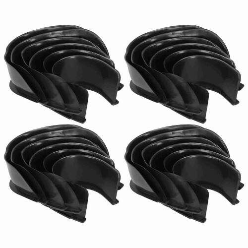 4Set Billiard Table Pocket Corner Liners Replacement Pool Cue Sports Accessory Black 1