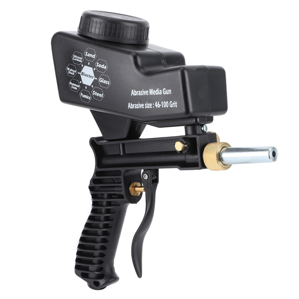 Portable Gravity Type Small Sandblasting Gun Sandblaster Car Automobile Suppliesblack 3581323215434