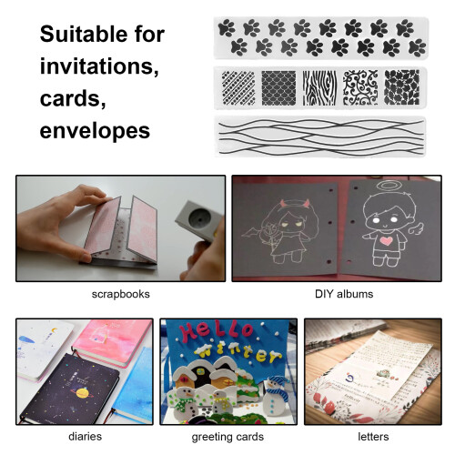 9Pcs Plastic Embossing Folders Embossed Template DIY Card Making Scrapbooking Paper Craft Tools 2