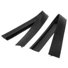 Kochfeldlückenabdeckung 2 Stück hitzebeständige, ölresistente Silikondichtungen Schwarz 53cm