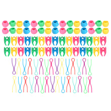 90Pcs Bobbin Thread Buddies Silicone Clamps Fixing Clips Plastic Sewing Supplies