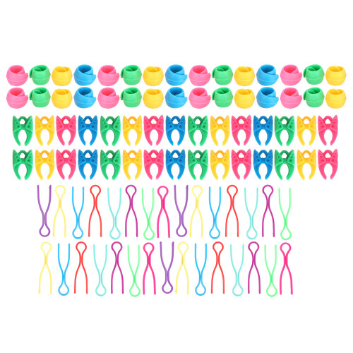 90Pcs Bobbin Thread Buddies Silicone Clamps Fixing Clips Plastic Sewing Supplies