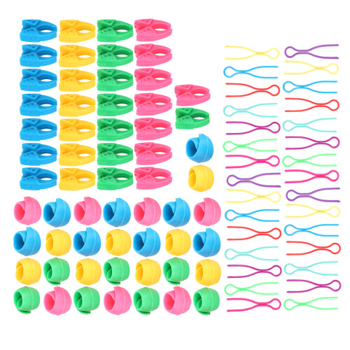 90Pcs Bobbin Thread Buddies Silicone Clamps Fixing Clips Plastic Sewing Supplies 1
